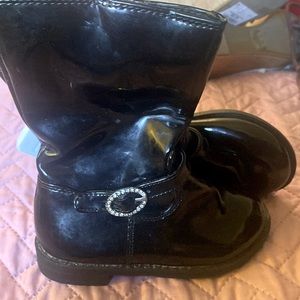 Girls rubber boots black